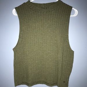 American Eagle Cropped Olive Green Tank Size XL